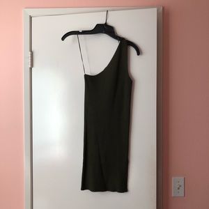 ZARA - One shoulder knit mini dress (size s)